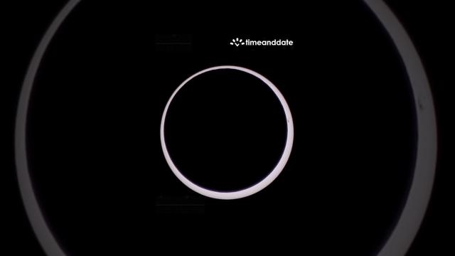 Annular Solar Eclipse peaks! #timelapse #space #shorts