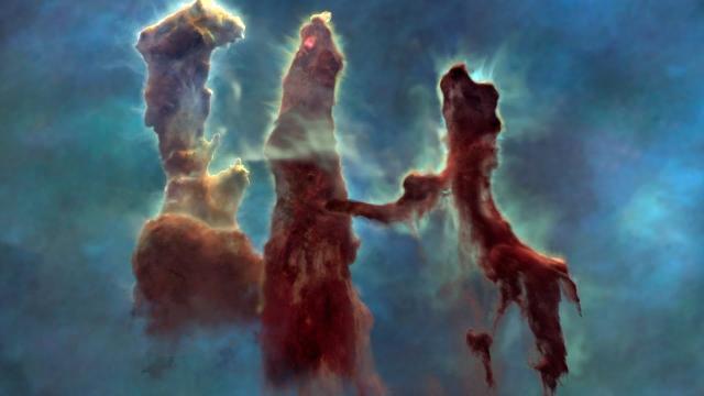 Whoa! Pillars of Creation in 3D created from Webb and Hubble Space Telescope data