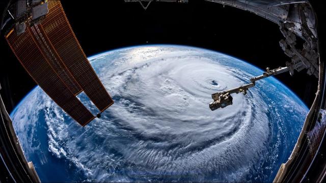 Giant UFO caught on camera by the International Space Station in the eye of the Hurricane Beryl