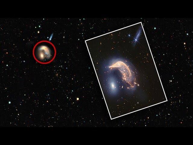 Zoom into interacting galaxies Arp 142