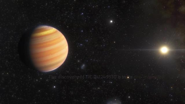 Gas giant exoplanet seen transforming into a hot Jupiter