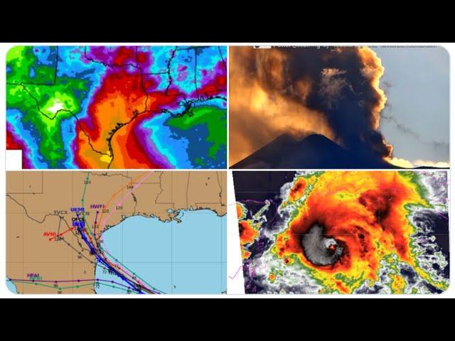 RED ALERT! Texas & Mexico Hurricane & Shark Attack Watch! & Erupting Volcanoes in MX & Italy!