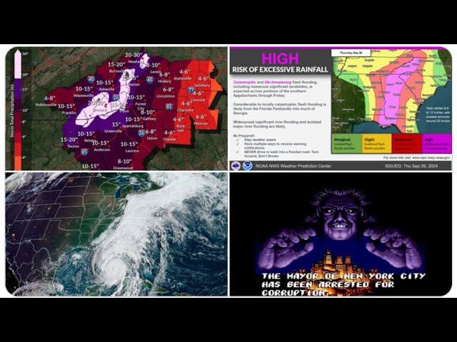 20+ ft Storm Surge 30+ inches of Rain possible from Monster Hurricane Helene! FL SC NC TN GA!