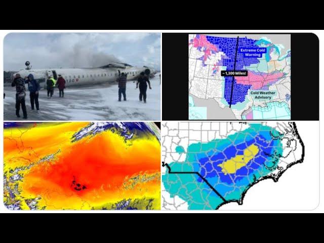 Another big Plane crash! False 9.0 Earthquake Signal! 5.3 TX EQ! Kentucky Trouble! & BIG FREEZE.