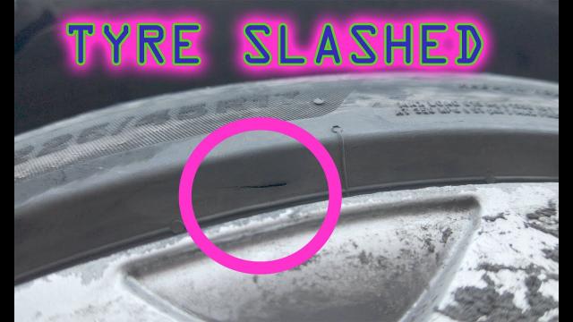 FARMER SLASHED MY TYRE at Shrivenham Farmhouse