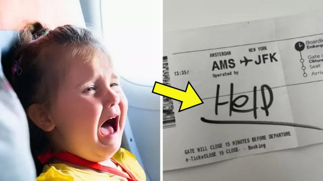 Girl Hands Flight Attendant Boarding Pass With "HELP" Mid-Flight. Then The Pilot Does This