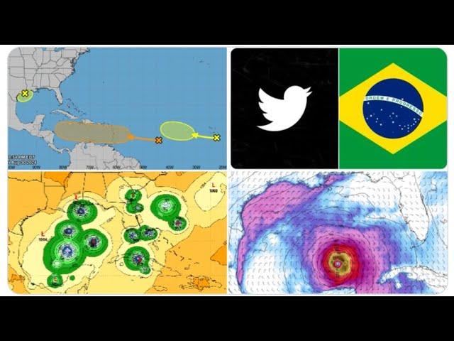 RED ALERT! Landfalling Hurricane 1st Week of September!?* TX Rain! Brazil orders Twitter shutdown!