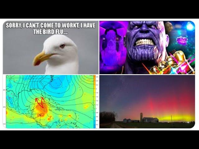 1st Human Case of H5 Bird flu! new Bitcoin all time! Ufos! Hurricane* Watch! Fireball!