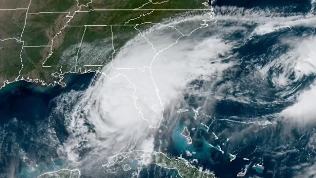 Hurricane Milton makes landfall and crosses over Florida in satellite time-lapse