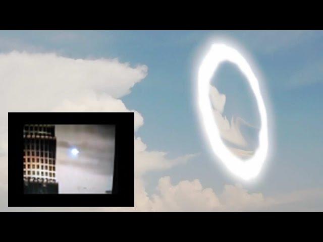 Flying Saucer Departing from Earth through a portal to another dimension