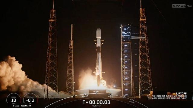 Blastoff! SpaceX launches Thuraya 4 spacecraft in first mission of 2025, nails landing