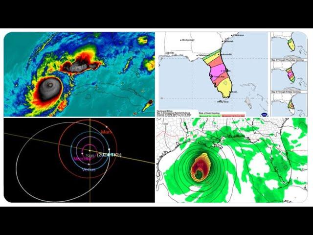 RED ALERT! Hurricane Milton restrengthens to165 mph Category 5! NEA Asteroid TK5 & the NEXT 'cane?