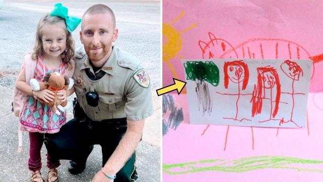 Young Girl Gives Drawing To Waitress, She Immediately Calls 911 After Seeing It