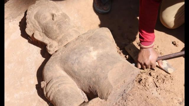 Guardian Statue Discovered in Cambodia