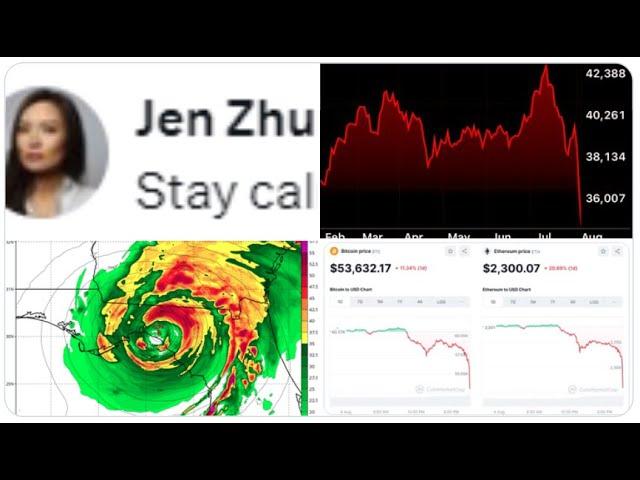 WTF*!? BLACK MONDAY. Japan Stock Market Crashes! Crypto & USA Markets teeter & Hurricane Debbie!