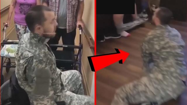 Soldier Comes Home Early To Surprise New Mom, Realizes Mistake When He Sees Chart