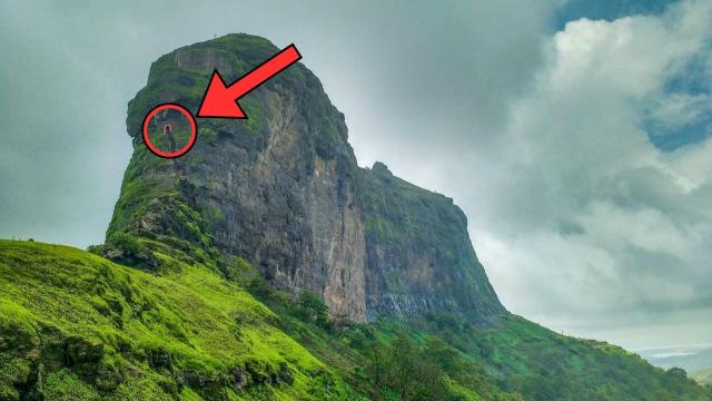 Drone Pilot Spots Tiny Door On Top Of Rock While Flying Drone - Turns Pale When He Goes Inside!