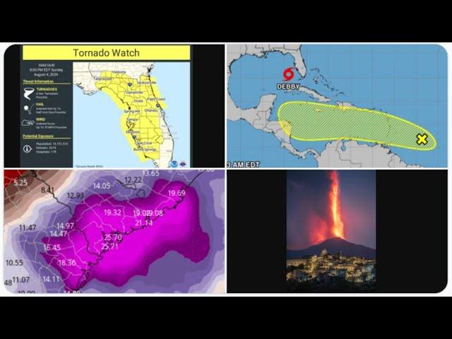 PINK ALERT! Hurricane Debbie to drop 25+ inches of Rain! Geomagnetic Storm! & the NEXT Hurricane*!