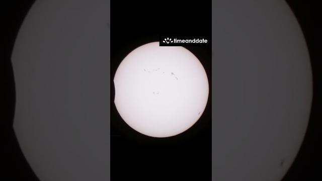 Annular Solar Eclipse begins #timelapse #space #shorts