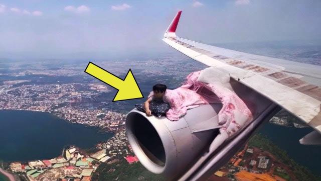 Passenger Sees Man Lying On Wing Mid-Flight. He Turns Pale When This Happens Next