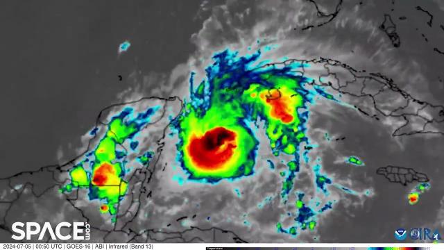 Watch Hurricane Beryl's 'full journey' in 12-day infrared time-lapse