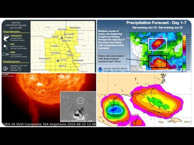 RED ALERT! Tornado Watch & TWO Hurricane* Warnings! & the coming TEXAS & LA MS AL FLOOD.