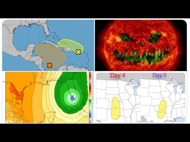 RED ALERT! Double Hurricane* Threat! X-Class Flare! Severe Weather! Lots of Near Earth Asteroids!