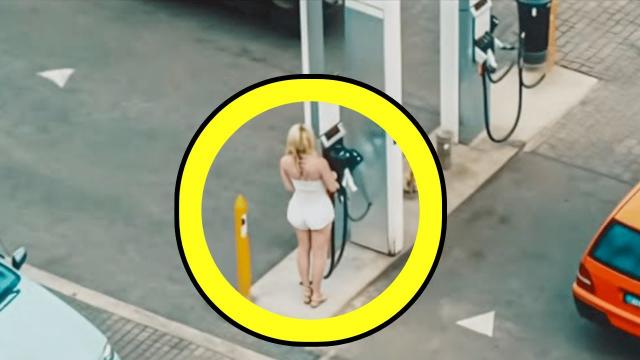 Woman Acts Strange at Gas Station – Man Turned Pale After He Saw What She Was Doing