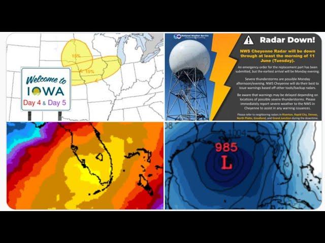 RED ALERT! 20+ Inches of Rain coming to Florida & TWO Hurricane Season Areas to Watch, YO + IOWA wtf