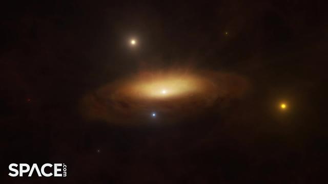 Massive black hole has 'awakened' in galaxy SDSS1335+0728