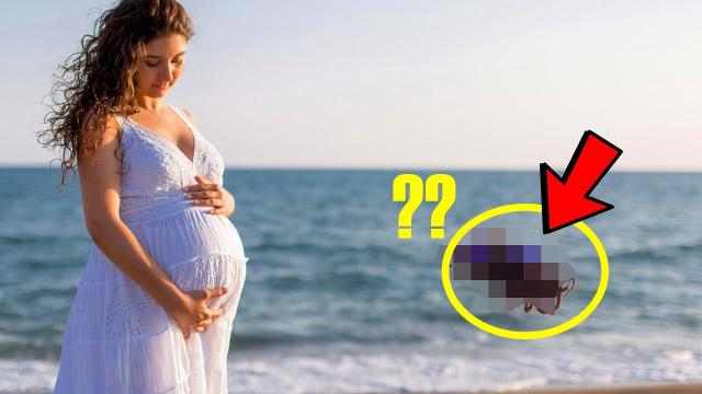 Man Photographs Pregnant Wife on Beach But Sees Something Startling in The Background