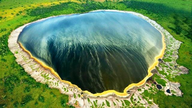 Drone Captures Strange Lake - Scientists Turn Pale When They See It's Not A Lake