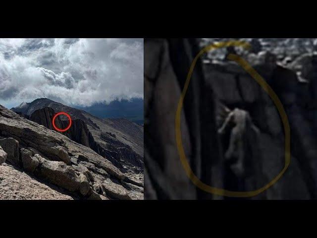 Frightening 20-foot-tall figure seen clinging to the side of Colorado mountain