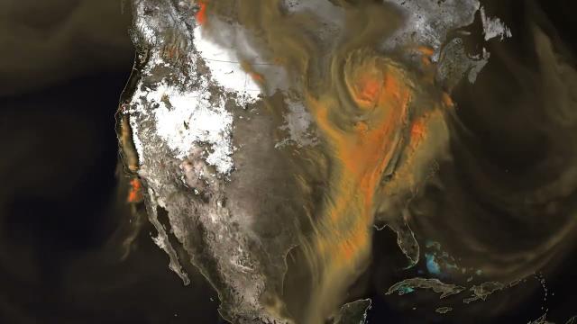 Gobal carbon monoxide modeled in amazing NASA visualization