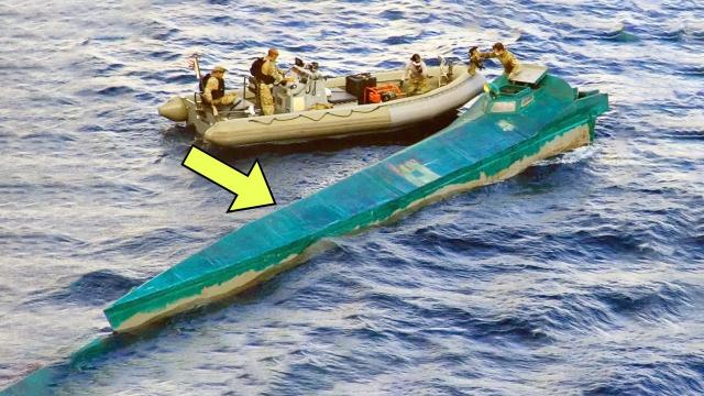 Coast Guard Intercepts Strange Blue Boat, Then They Take A Look Inside