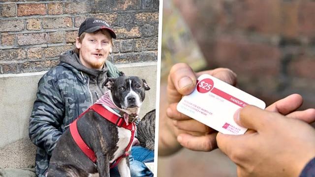 Stranger Gives $25 Gift Cards To Homeless Man. Then Something Amazing Happens