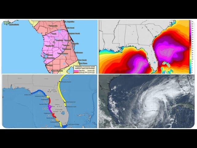 RED ALERT! PINK Excessive RAINFALL Risk for Tampa Bay & Orlando from Major Hurricane Milton!