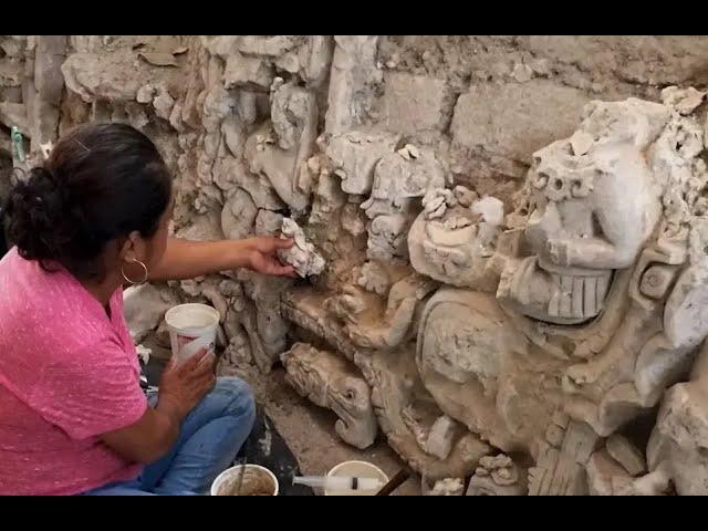 Ballcourt unearthed at Dzibanché decorated with Maya murals