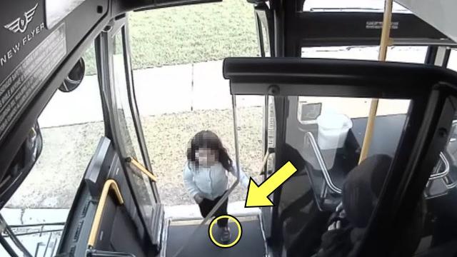 Bus Driver Makes Girl Take Off Shoes Before Boarding Bus Unaware Dad Is Watching