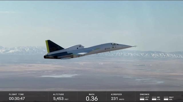 Watch Boom XB-1 take off and go supersonic in historic flight highlights