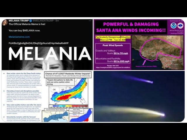 $MELANIA crypto coin drops! Particularly Dangerous Situation for S. California & Southern Snow Storm