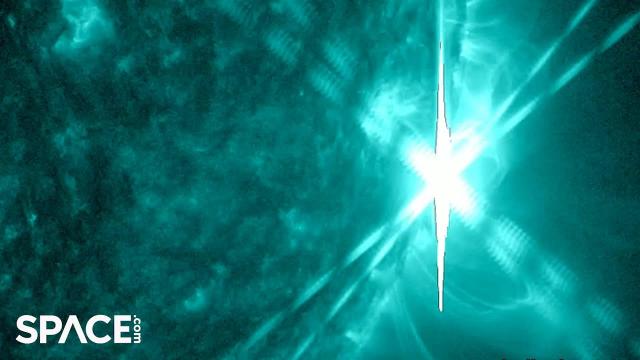 X8.7! Huge sunspot blasts biggest flare of solar cycle - Spacecraft sees it and more