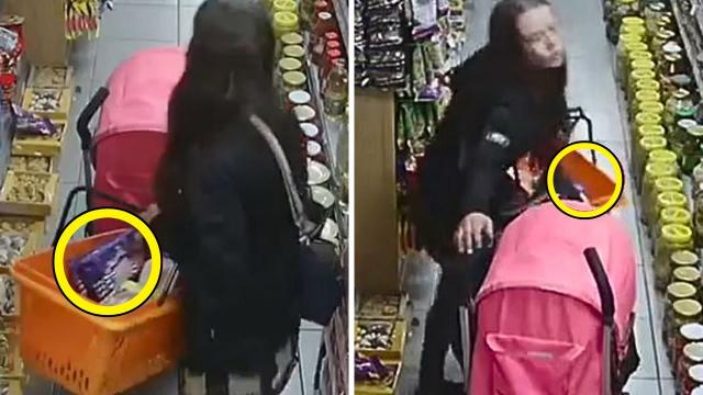 Shop Assistant Confronts Woman Who Used Children's Stroller To Steal