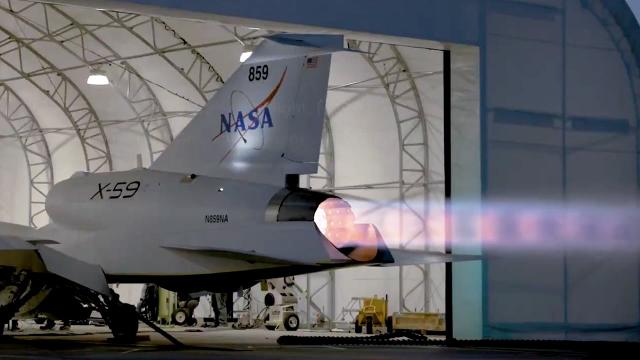 NASA fires up  X-59 supersonic aircraft's engine in preparation for 1st flight