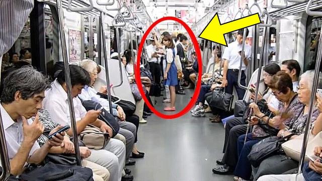 Girl Gives Seat To Old Man, But Then The Security Camera Catches Something Incredible!