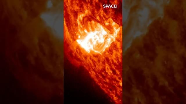 Sun blasts massive plasma plume #space #shorts