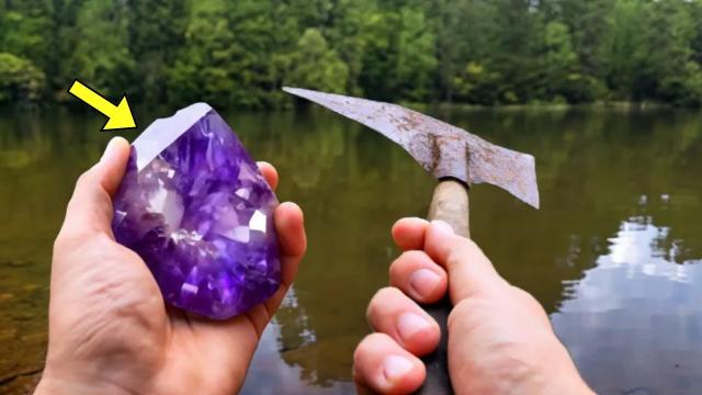 Man Digs Up Rare Amethyst, When Jeweller Sees It He Tells Him This